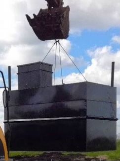 Металлический кессон погреб бак