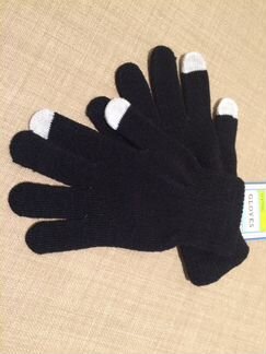 Перчатки сенсорные черные, Touch screen