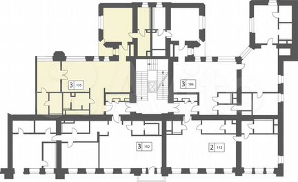 3-к квартира, 137 м², 3/6 эт.