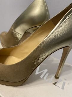 Nando muzi туфли 37 золото/замша