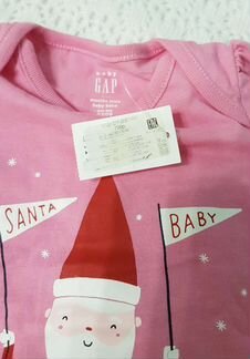 Боди на Новый год с Сантой