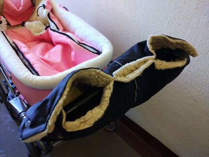 Коляска Reindeer Leather Collection 2 в 1, розовая