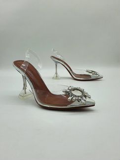 Туфли Amina Muaddi Амина Муадди прозрачные