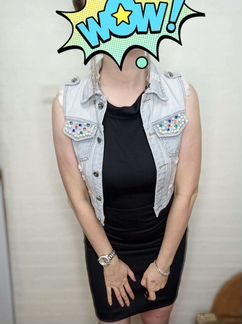 Джинсовая безрукавка