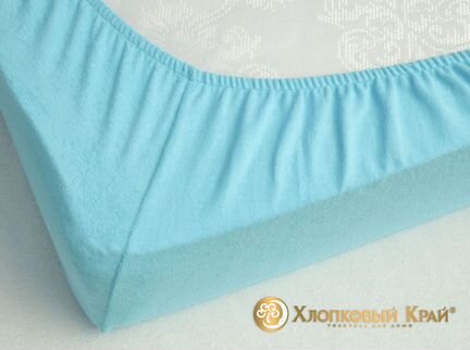 Простыня на резинке Meed Цвет: Бирюзовый (180х200)