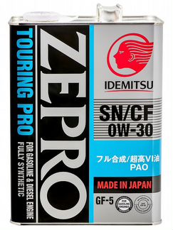 Масло моторное 0W30 Idemitsu Zepro Touring PRO
