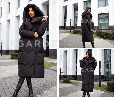 Пуховик пальто одеяло оверсайз зима