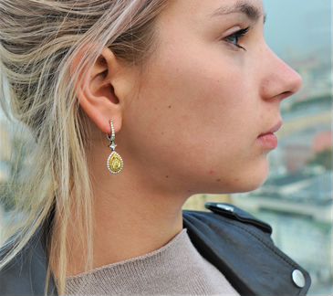 Серьги-капли с бриллиантами
