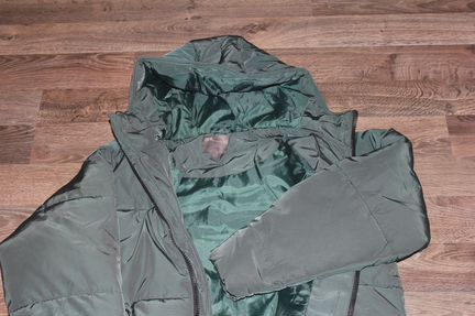 Новый женский/мужской пуховик бирюзового цвета