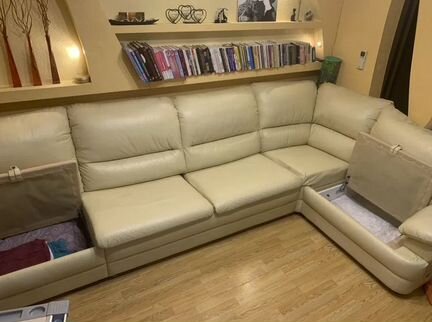 Кожаный диван Проун, угловой