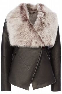 Укороченная дубленка из овчины La Reine Blanche M