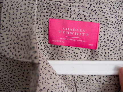 Новая шелковая рубашка Charles Tyrwhitt XS