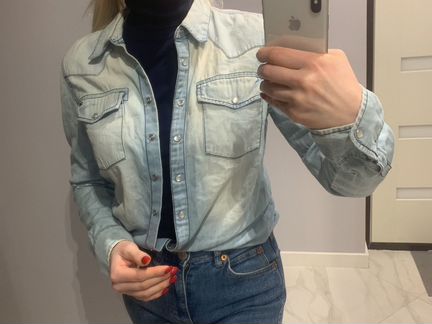 Джинсовая рубашка Tommy Hilfiger оригинал р-р M