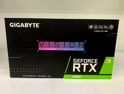 Видеокарта gigabyte GeForce RTX 3080 vision OC 10G