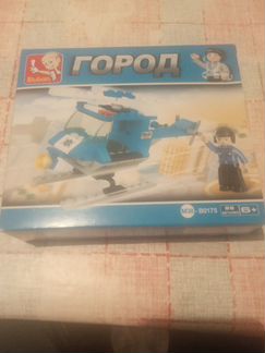 Sluban аналог lego, вертолёт (Город)