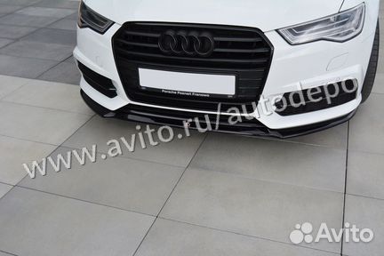Накладка на бампер Audi A6 C7 S-line (14-18) MD
