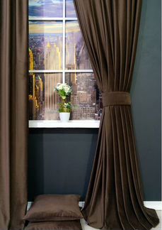 Шторы Бархатные Новые Комплект Портьеры