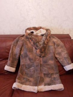 Дубленка для девочки 10-12 лет