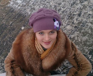 Шуба из стриженной норки воротник лиса