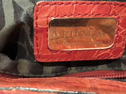 Сумка furla оригинал красная маленькая