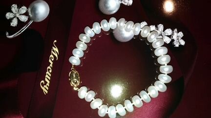 Браслет из натурального пресноводного жемчуга