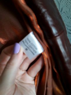 Плащ утепленный,натуральная кожа /46