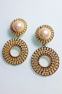 Винтажные клипсы Carolee с искусственным жемчугом