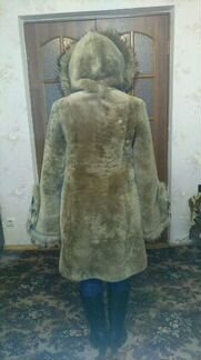 Натуральная шуба из цигейки