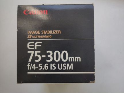 Коробка от объектива Canon EF 75-300 f/4-5,6 IS US