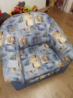 Кресло кровать, с ящиком для белья