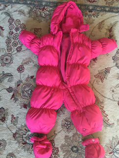 Зимний пуховой комбинезон для девочки рост 74 см