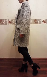 Новое стильное теплое женское шерстяное пальто