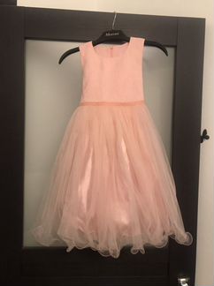 Пышное платье с прозрачной накидкой (на 8 лет)