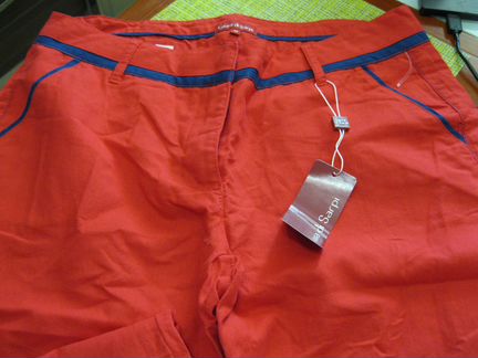 Новые красные брюки хлопок
