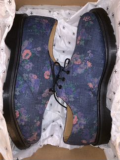 Синие джинсовые Dr. Martens UK 8, 1461 3 eye