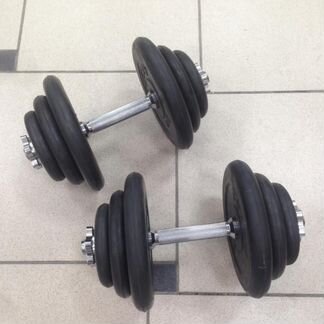 Гантели по 19,3 кг разборные