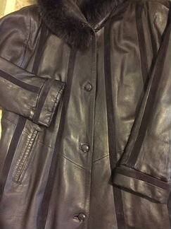 Плащ кожаный, шуба каракулевая