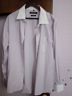 Большая Xxl классическая рубашка на запонках