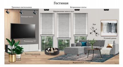 Коллаж интерьера в Ps / 3d-визуализация интерьера