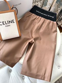 Шорты бермуды кожаные Alexander Wang
