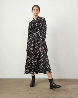 12storeez Платье миди с бантом в цветок