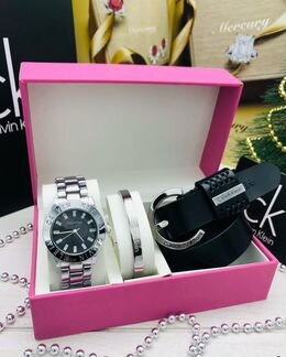 Жен набор Michael Kors часы + браслет + ремень