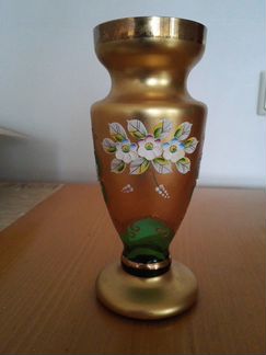 Ваза для цветов 19 см из богемского стекла