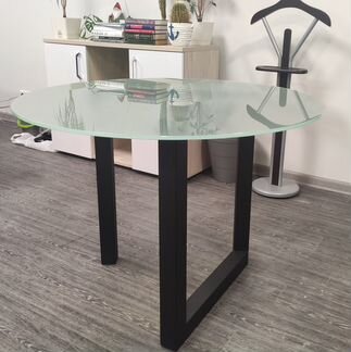 Стол круглый стеклянный красивый 100cм