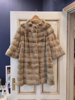 Шуба норковая бежевая