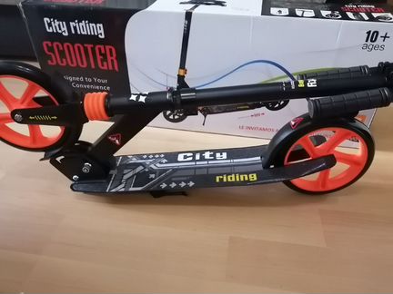Новый самокат с амортизатором, до 100 кг