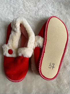 Женские тапочки из меха чувяки бабуши чуни красные