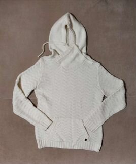 Свитер вязаный с капюшоном Oodji, размер L