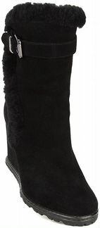 S BY santini замша черные, натуральный мех, новые