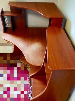 Стол компьютерный 100*136 см светло-каштановыйСост